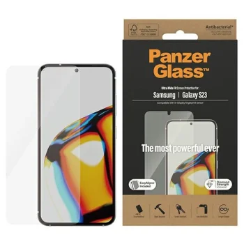 PanzerGlass Ultra-Wide Fit rūdīts stikls ar aplikatoru priekš Samsung Galaxy S23 | tempered glass with applicator for