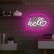 Forever Light LED Neon HELLO, Pink and White