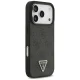 Чехол Guess для iPhone 17 Pro Leather 4G Triangle Strass MagSafe, черный