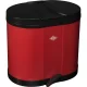 Atkritumu šķirošanas tvertne Wesco Eco-Double Bin, 2x 15 l, ar pedāli, sarkana