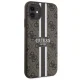 Guess iPhone 11 / XR vāciņš 4G Printed Stripes MagSafe, brūns
