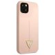 Guess iPhone 13 6.1\" silikona vāciņš Silicone Triangle Rozā