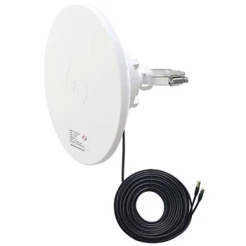 5G / LTE / CBRS 2x2 MIMO šķīvjveida antena, 1.7-4.2GHz, 2x 12dBi, IP67