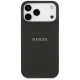 Guess iPhone 17 Pro Max vāciņš Grained Ring MagSafe, melns
