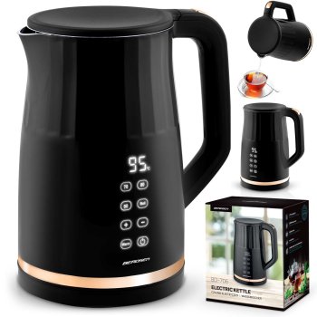 Berdsen BD-706 elektriskā tējkanna ar temperatūras kontroli 1.7L, melna