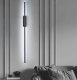 LED Light Wall Lamp Minimalist Sconce, 100cm, 6000K, Black