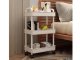 3-Tier Rolling Cart Shelf for Bathroom and Kitchen, Black