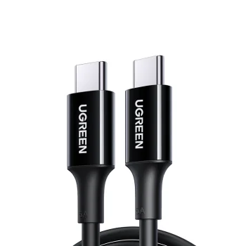 Кабель USB-C на USB-C Ugreen US300 5A 480 Мбит/с 2 м, черный