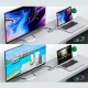 USB-C хаб Choetech HUB-M15 9-в-1 (HDMI, VGA, RJ45, SD/TF), Серый