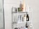 Over-the-Toilet Bathroom Storage Rack, 3 Shelves, White