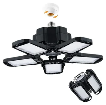 Foldable LED Ceiling Light E27 50W, Black