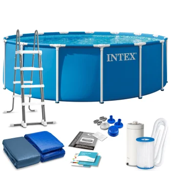 Каркасный садовый бассейн Intex 28242 457 x 122 см с насосом и...