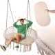 Двойные качели \"Гнездо аиста\", Бежевые | Double Stork\'s Nest Swing