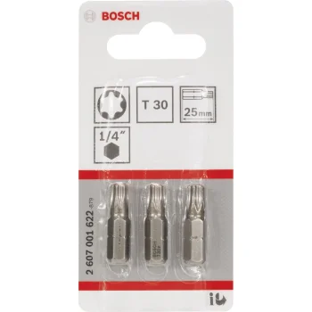 Bosch Screwdriver Bits Torx T30 25 mm, 3 pcs.