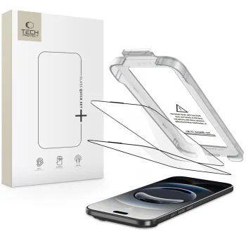 Защитное стекло Tech-Protect для iPhone 17 Air Quick Set+ 2-pack, черное
