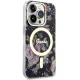 Guess iPhone 14 Pro vāciņš Flower MagSafe, melns