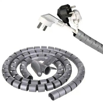 Kabeļu organizators pelēks 2m | Cable organizer gray