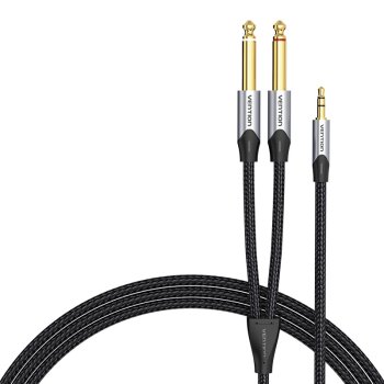 Audio kabelis 3.5mm uz 2x 6.35mm Vention BARHL 10m