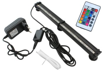 RGB LED lampa akvārijam ar burbuļu efektu 28 cm
