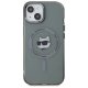 Karl Lagerfeld iPhone 15 Case HC MagSafe IML Metal Choupette Head, Black