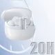 Bezvadu austiņas Dudao U21 TWS ANC ENC Bluetooth 5.4, baltas