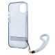Guess Translucent Strap iPhone 13 vāciņš ar siksniņu, zils