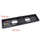 Auto License Plate Frame with Rear View Reverse Backup Camera, Black