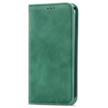 Google Pixel 6a Vintage Leather Skin-Touch Magnetic Case Book Cover, Green | Чехол для Телефона...