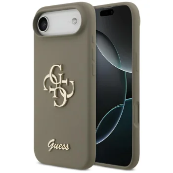 Guess Silicone Big 4G Script vāciņš viedtālrunim iPhone Air, brūns