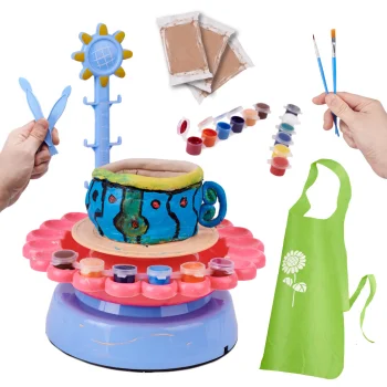 Keramikas radošais komplekts bērniem ar mālu un krāsām, 600g | Pottery creative set