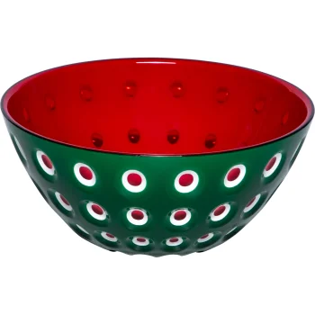 Bļoda Guzzini Le Murrine 25 cm 2,7 l, zaļa un sarkana