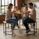Modernhome Loft Ēdamistabas Komplekts: Galds un 4 Krēsli