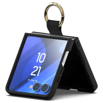Vāciņš Mercury Gold Ring Case telefonam Samsung Galaxy Z Flip8, melns
