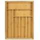 Ruhhy Koka galda piederumu atvilktnes organizators ar 6-8 nodalījumiem | Wooden Cutlery Storage Tray for Drawers