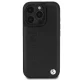 BMW Leather Hot Stamp vāciņš Apple iPhone 16 Pro - Melns
