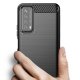 Huawei P smart 2021 (PPA-LX2) Carbon Fiber Pattern Brushed TPU Case Cover, Black | Telefona Vāciņš Apvalks Bamperis