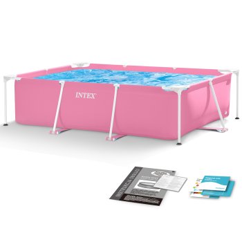 Taisnstūra karkasa baseins dārzam 220x150 cm INTEX 28266