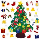 Felt Christmas tree for kids, 100 cm, with 30 decorations, multicolor