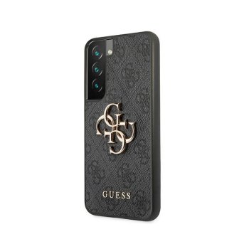 Guess GUHCS22S4GMGGR S901 S22 pelēks cietais futrālis 4G Big Metal Logo | grey hardcase
