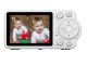 Video rācija zīdaiņiem ar 2.8\" LCD ekrānu nakts redzamību un mikrofonu, balta