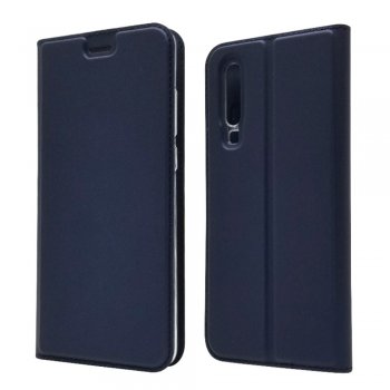 Huawei P30 (ELE-L09, ELE-L29) Magnetic Adsorption Leather Card Holder Case Cover, Blue | Vāks Maciņš Maks...