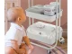 Mobilais plaukts uz riteņiem, 3 līmeņi, balts