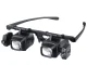 Pulksteņmeistara lupas brilles ar 2 LED apgaismojumu 2x 6x 8x 12x 24x