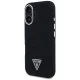 Чехол Guess Denim Triangle Logo MagSafe для iPhone 16, черный
