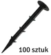 Agrotīkla stiprinājuma tapas 11 cm, 100 gab., Melnas