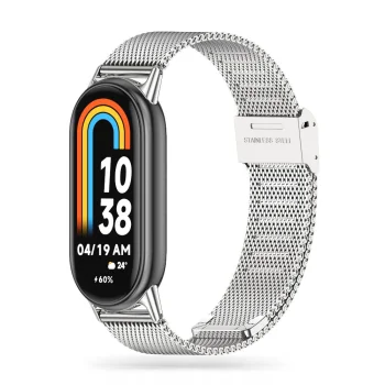 Tech-Protect MilaneseBand Strap for Xiaomi Smart Band 8 / 8 NFC, Silver