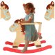 Koka Šūpuļzirgs Šūpuļzirdziņš ar Atzveltni | Wooden Rocking Horse with Backrest