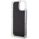 Guess iPhone 14 vāciņš Liquid Glitter Marble, melns