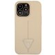 Чехол Guess Saffiano Triangle Logo для iPhone 14 Pro, бежевый