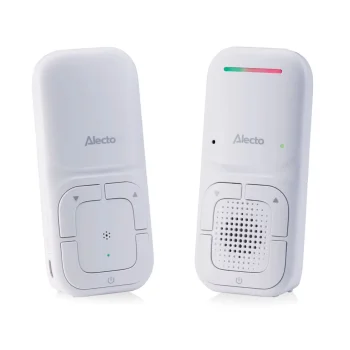 Alecto DBX130 DECT audio mazuļa uzraudzības ierīce ar ECO režīmu, balta